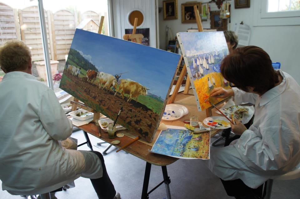 Des élèves dans l'Atelier Des élèves dans l'Atelier