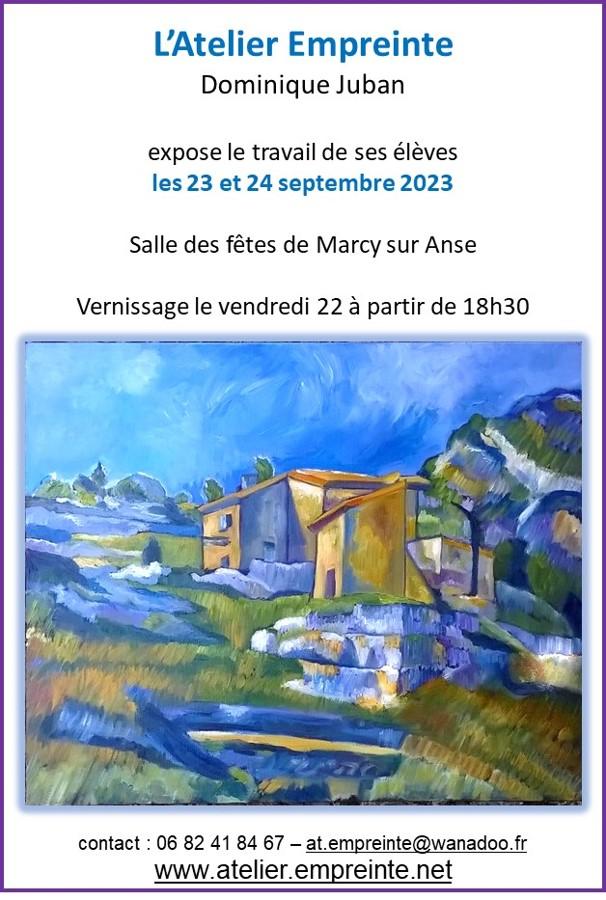 Affiche exposition eleves atelier empreinte 2023