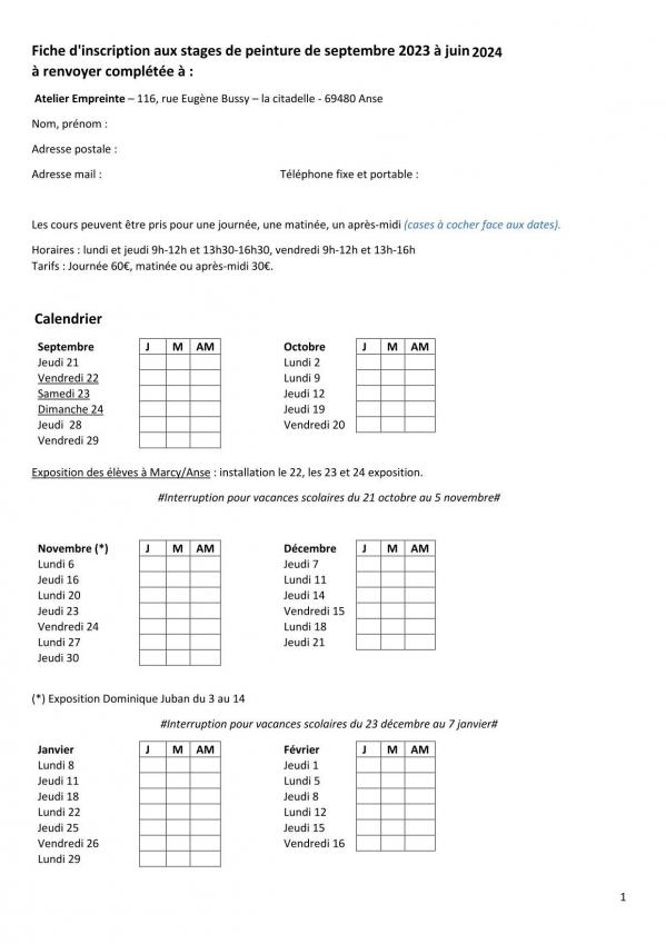 P1 inscription 2023 2024 cours atelier empreinte pour diffusion